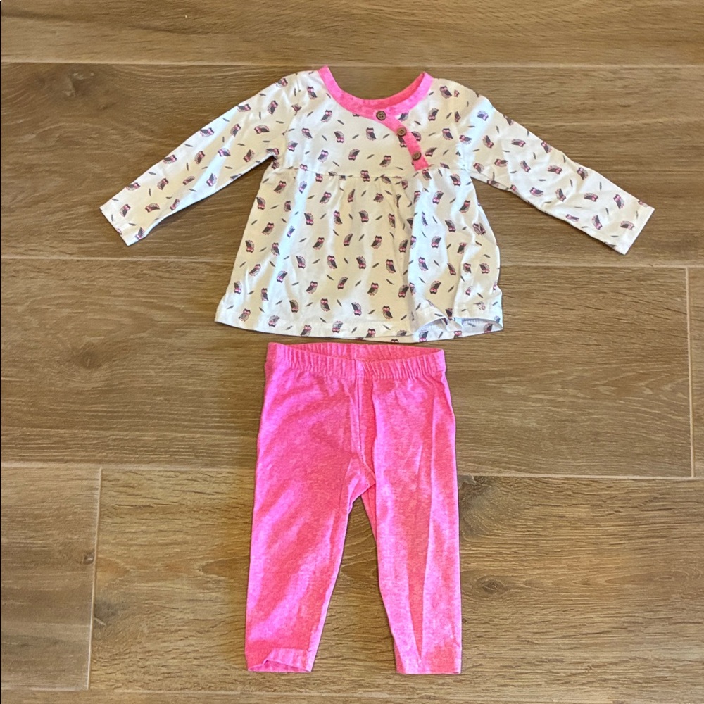 Emporio Baby Pink and White Outfit Set 12M